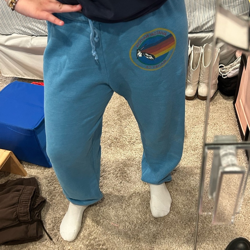 Blue logo aviation nation sweats